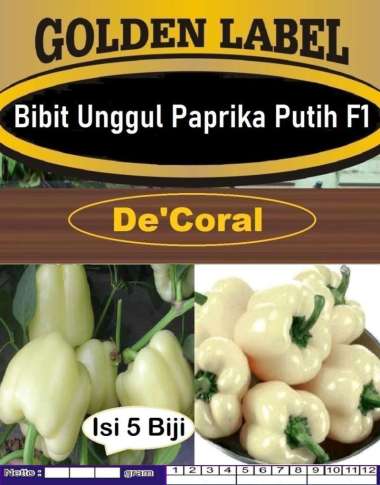 Bibit Unggul Paprika Putih F1 | Biji Benih Paprika Putih F1