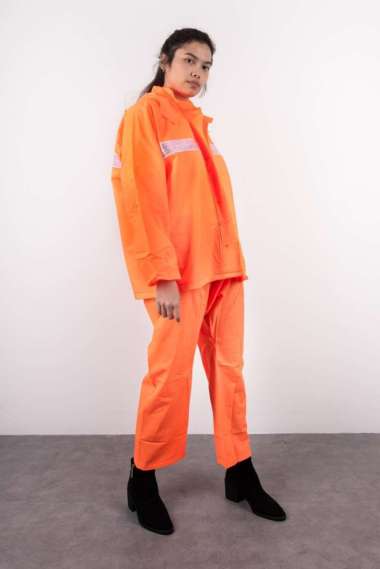 Jas hujan terusan / jas hujan celana / jas hujan karet / GRC - 966 XXXL Orange