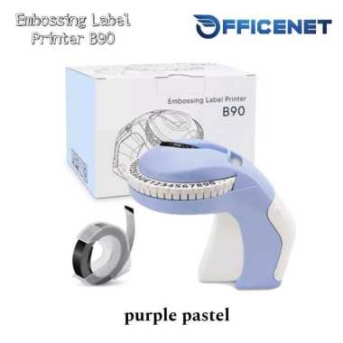 Label Maker Emboss B90 mirip Dymo Omega Purple Pastel