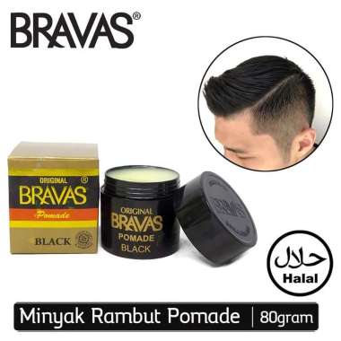 BRAVAS Minyak Rambut Pomade Brilliantene 100% Original Halal Black