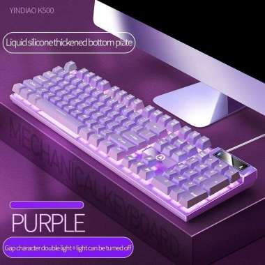 FYPE Gaming Keyboard RGB Cable Light K500 Mechanical Hand K500 Ungu Saja