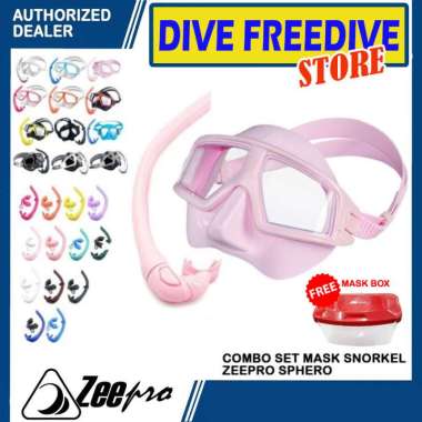 Paket Combo Set Mask Zeepro Sphero Snorkel Lipat Nautilus Flexible Kacamata Masker Low Volume Snorke