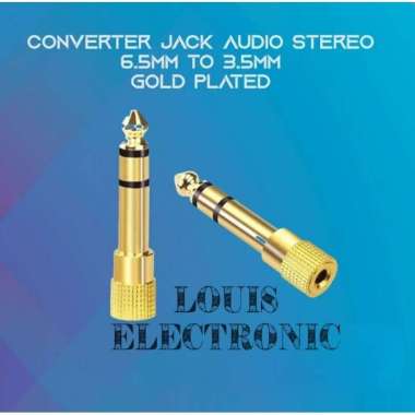 Jack Converter 3.5 mm to 6.5 mm Stereo Jack Aux to Akai Stereo Gold Jack Headphone