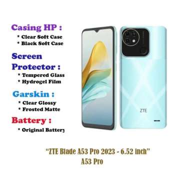 ZTE Blade A53 Pro 2023 - 6.52 inch- Case - Screen Protector - Battery - Dll Hydrogel