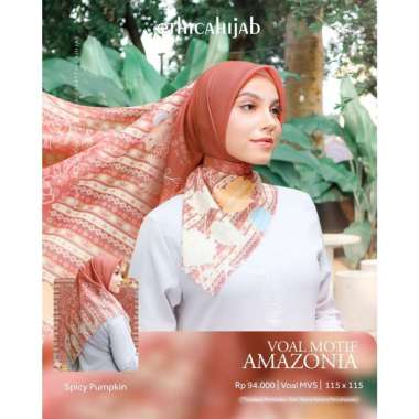 ETHICA HIJAB VOAL MOTIF AMAZONIA SPICY PUMPKIN POWDER PUFF QUIET GREY CHOCO GRANULE DUSTY CORAL VOAL