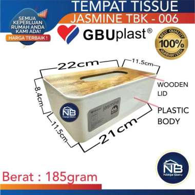 GBU PLAST - Tempat Tissue Jasmine / Wadah Tisu / Kotak Tissue TBK - 006