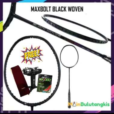 Raket Badminton Maxbolt Black Woven Original 100%