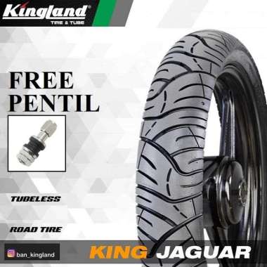 Ban Kingland Jaguar 80/90-17 Tubeless Free Pentil Ban Luar Bebek Ring 17 Original 100%
