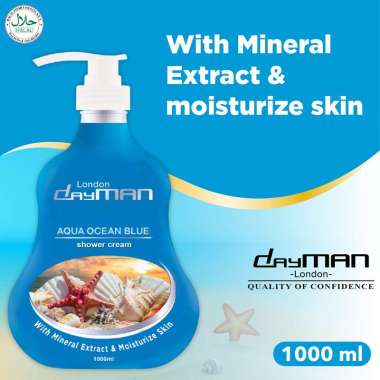 Sabun Mandi Cair Dayman Shower Cream Aqua Ocean Blue 1000 ml