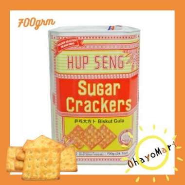 Hup seng sugar Crackers Kaleng / Biskuit Hupseng gula kaleng 700grm