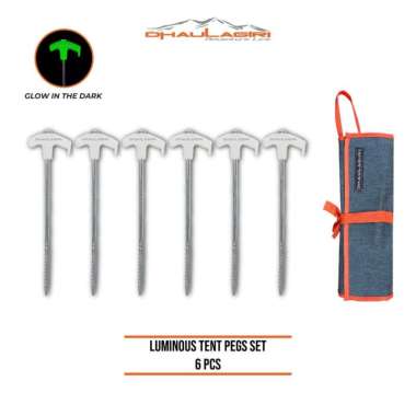 Dhaulagiri Luminous Tent Pegs 25cm 6 pcs