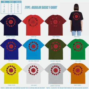 KRMK Kaos T Shirt Anime Naruto UCHIHA GANG SHARINGAN Kaos Anime V1 WARNA LAIN L