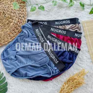 6 PCS CELANA DALAM PRIA NUGROS - CD PRIA NUGROS SPORT SETENGAH LUSIN 6 PCS SIZE M