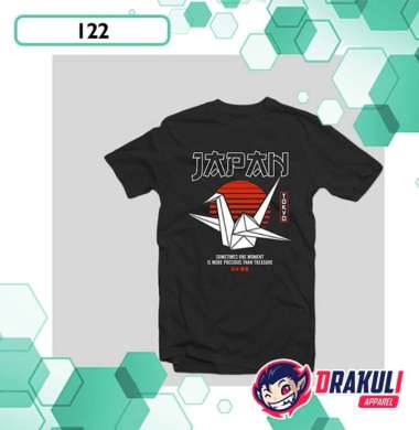 T Shirt 122 Japan Paper Crane Black Misty XXL