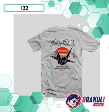 T Shirt 122 Japan Paper Crane White Misty XXL