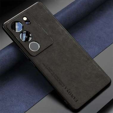 CASING VARIAN VIVO V29E 5G CASE VIVO V29E 5G SOFTCASE LEATHER VIVO V29E 5G Hitam