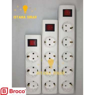 STOP KONTAK BROCO SAKLAR 3 4 5 6 LUBANG / TERMINAL / COLOKAN LISTRIK 5 Lubang