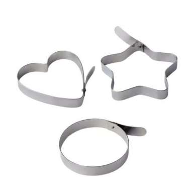 Cetakan Telur Ceplok Bulat Stainless 2pcs/set Egg Rings