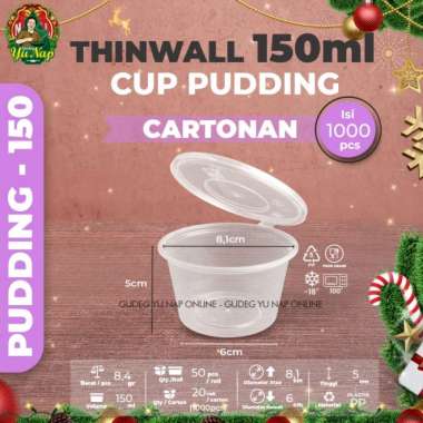 Thinwall 150 ml BULAT CUP (CARTONAN) - Gelas Merpati Wadah Puding Jely Bervariasi Multicolor