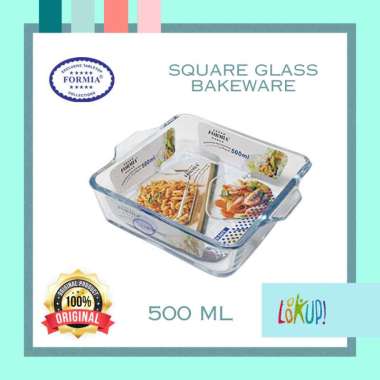 Formia Serveware Bake & Serve Square Dish / Penyaji Makanan / Mangkok Kaca / Bakingware Loyang Kaca