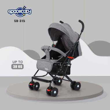 Siya ✨ Free Bubblewrap Stroller Space Baby Stroller Bayi 3 Posisi Hadap Depan/Kereta Dorong Bayi Murah Kado Bayi Sb 315 Abu