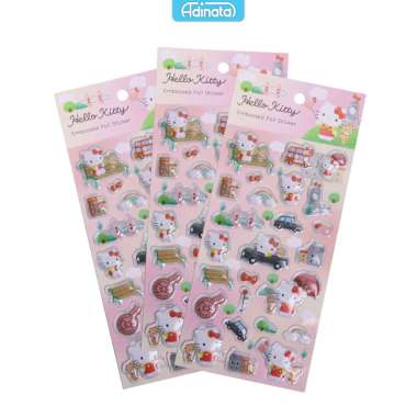 Hello Kitty Embossed Foil Puffy Stickers 2305-6152 / Sticker - Adinata