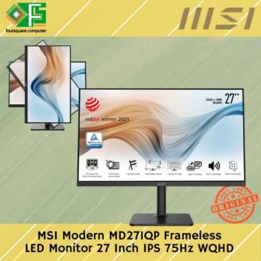 MSI Modern MD271QP LED Monitor 27 Inch IPS Flat 75Hz WQHD 2560 x 1440