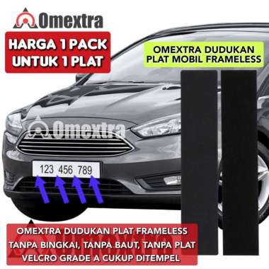 Frameless Dudukan Plat Nomor Tempel Velcro HQ Frameless Plate Holder 1 PACK