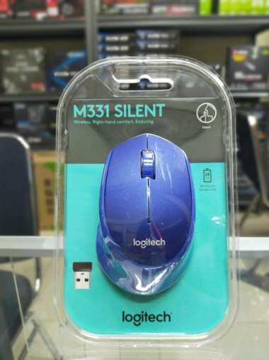 Mouse Wireless Silent Logitech M331 / Mouse Logitech / Logitech M331 Biru