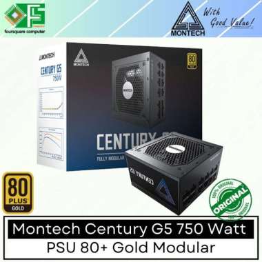 PSU Montech Century G5 750 Watt 80 Plus Gold Modular Power Supply 750w