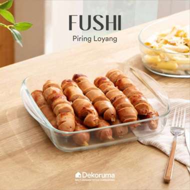 Dekoruma FUSHI Piring Oven / Piring Saji dari Kaca Square 1,6 L