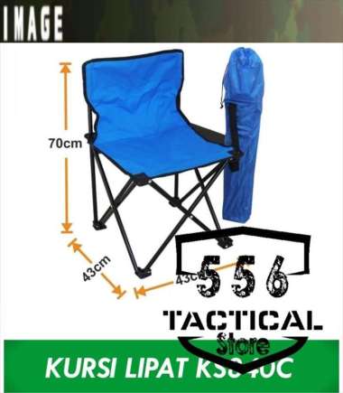Kursi Lipat Outdoor Import / Kursi Camping/ Kursi Mancing - - HITAM