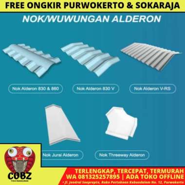 100 MM x346MM x1100 MM / ALDERON JURAI Nok Atap U PVC Blue Doff Lembar