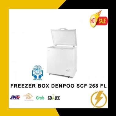 100% Produk Ori Freezer Box Denpoo 210 Liter - Scf 268 Fl Multicolor