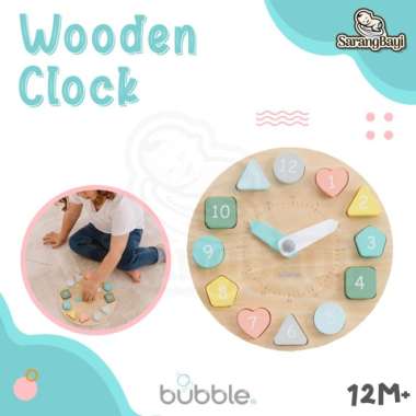 Bubble Wooden Clock / Mainan Edukasi Montessori Anak