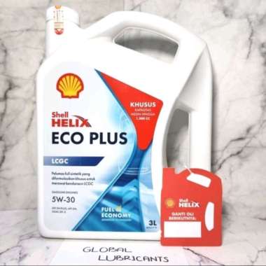 Shell Helix ECO PLUS 5W-30 3 Liter (Oli Mesin LCGC Full Synthetic)