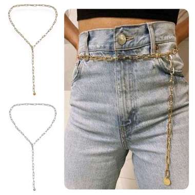 Magdalena Oval Plat Coin Chain Belt Ikat Pinggang Rantai Koin Ban Pinggang Gesper Rantai Magdalena B