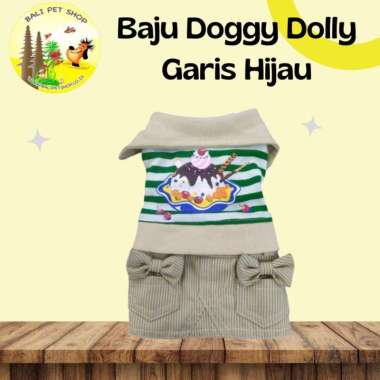 Baju Doggy Dolly Garis Hijau