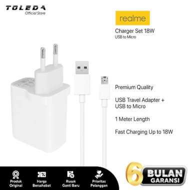 Charger Realme Fast Charging Type C VOOC 18W Original . type c