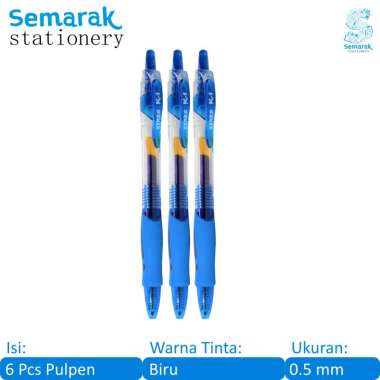 Kenko K-1 Rectable Gel Pen 0.5 - Biru [3 Pcs]