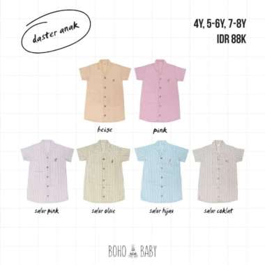 DASTER ANAK - BEIGE, SALUR OLIVE 7-8Y - BEIGE POLOS