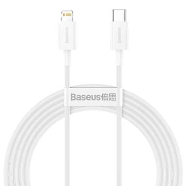 Baseus Superior Kabel Charger Iphone USB Type C to Lightning PD 20W Putih 2M