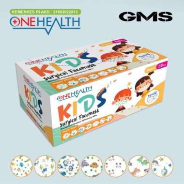 Masker Medis Anak 3 ply Onehealth Per Box isi 50 Pcs / Surgical face Mask Kids Among us