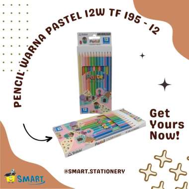 PENCIL WARNA PASTEL 12W TF 195 - 12