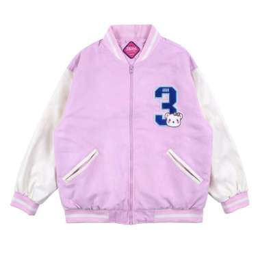 3Second Kids Girl's Varsity Jacket Little Champions C030923 12 tahun Pink