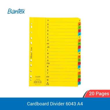 Pembatas Kertas File Ordner Divider Ordner BANTEX A4 Abjad A-Z 6043-00