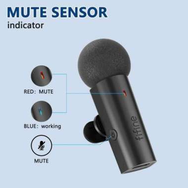 WIRELESS MICROPHONE LAVALIER MIC FIFINE M6 FOR SMARTPHONE HANDPHONE
