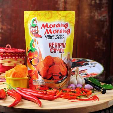 Keripik Cimol Kering Pedas Morang Moreng Snack - Level Hot Pouch Balado