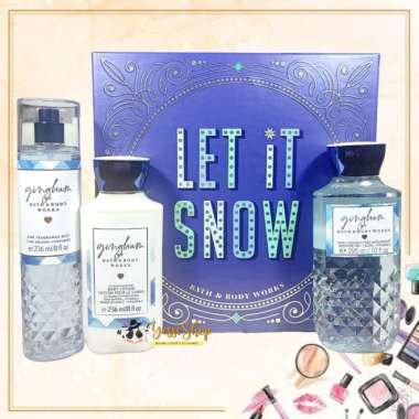 Bath & Body Works Let It Snow Gingham Gift Box Set CHRISTMAS EDITION