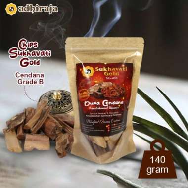 Kepingan Kayu Cendana Chips Sandalwood Gold Sukhavati Grade B 140 g